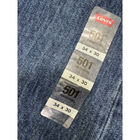 Levis 501 Original Fit Jeans Mens 34x30 Straight Leg Button Fly 100% Cotton NWT - Picture 13 of 15